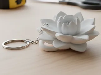 Lotus Flower Keychain Accessory