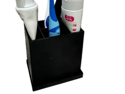 simple toothbrush holder with tray