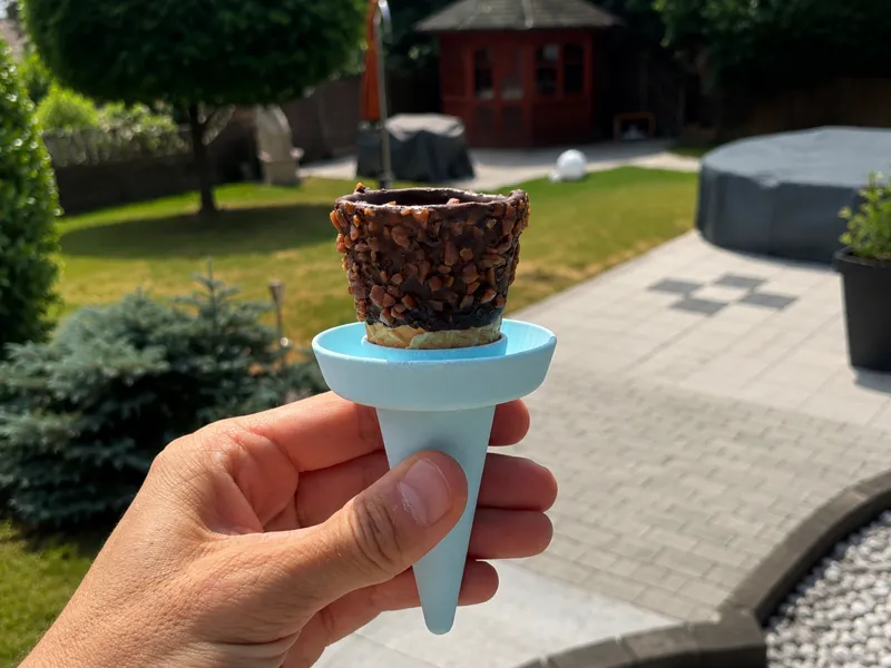 Ice Cream Cone handle and drip guard for kids