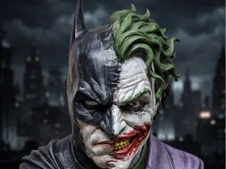 The Dark Duo: Batman vs Joker Split Bust