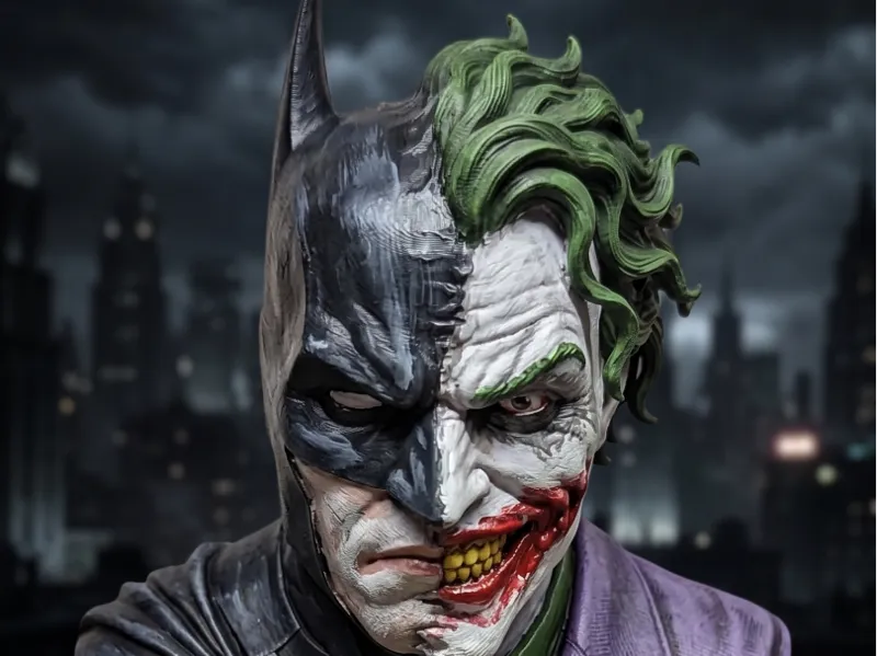 The Dark Duo: Batman vs Joker Split Bust