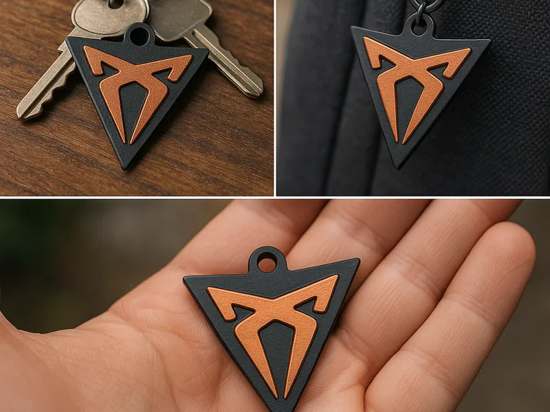Cupra logo keychain