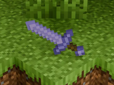 Minecraft-Inspired-Sword - Pixel-Art - 4-Parts