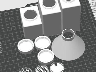 Spice Jars S/M/XL/Lids/Shakers/Funnels