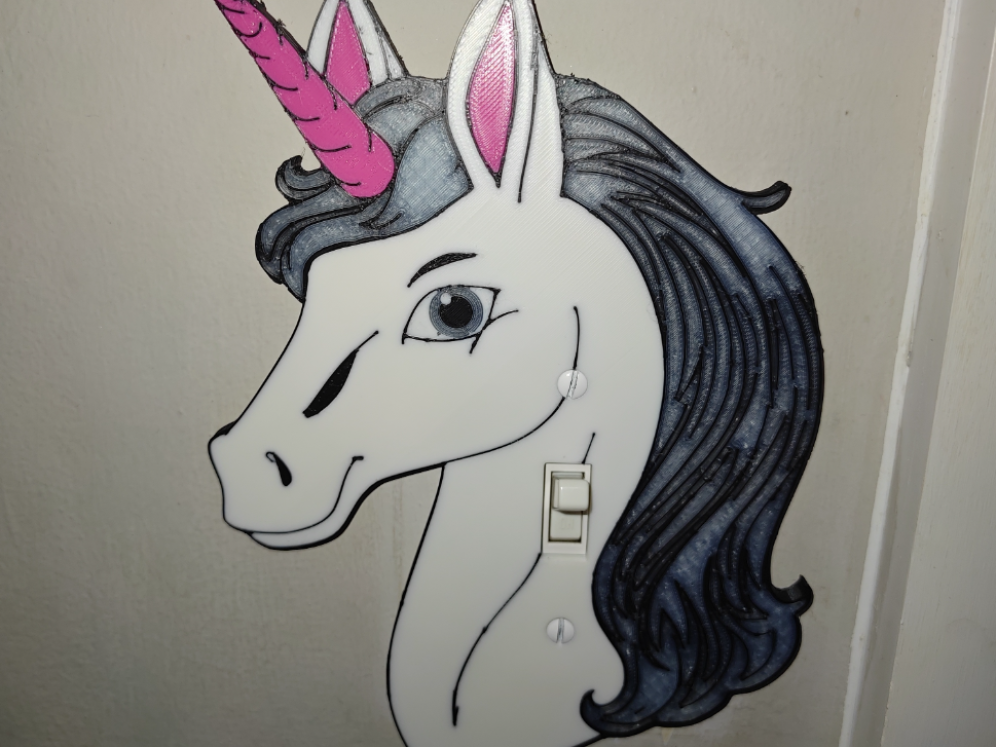 Customizable Color Unicorn Light Switch Plate