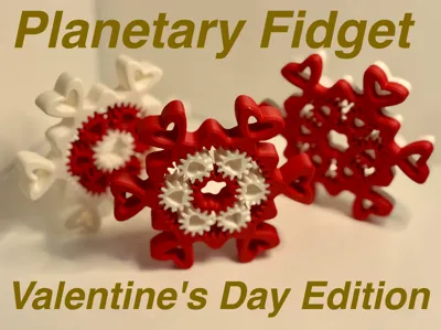 Planetary Fidget Spinner Valentine's Day Edition