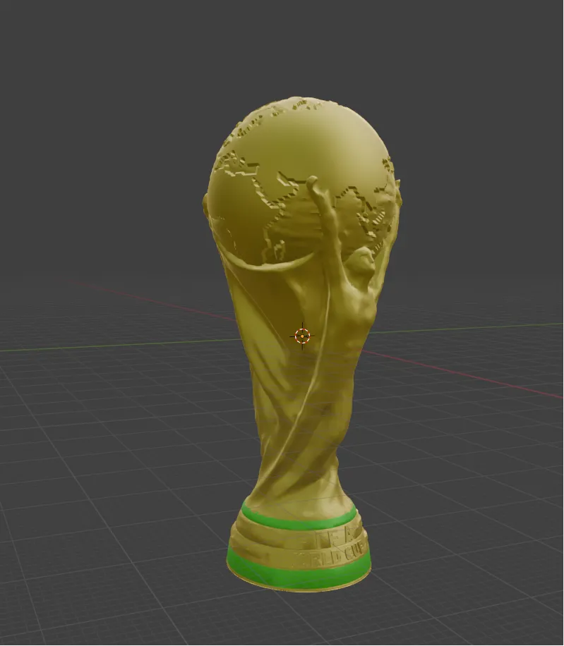 3Dプリント FIFAワールドカップトロフィー 150mm | 3Dプリント可能