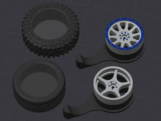 Thumb Steering Wheels / Tires for Traxxas TQ/TQi