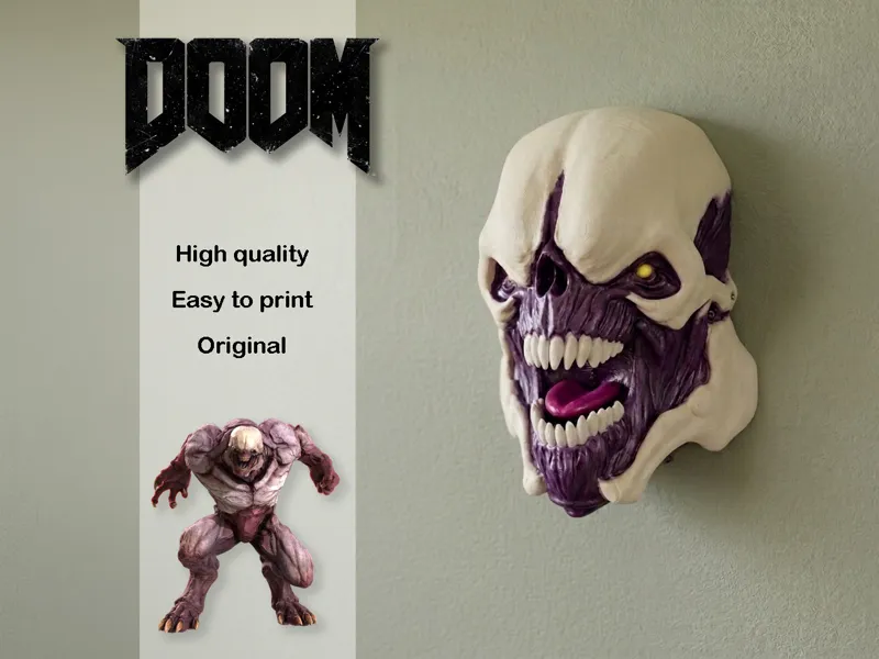 Doom Eternal hellknight wall mounted decoration