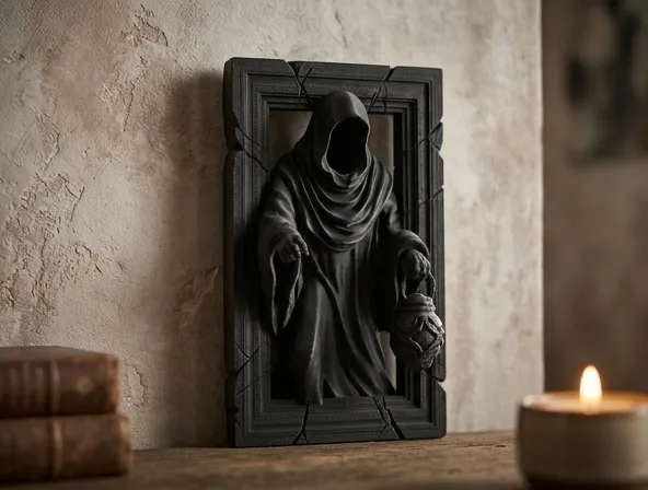 Ghost in the Frame Sculpture Gothic Decor