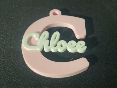 Initial Name Keychain
