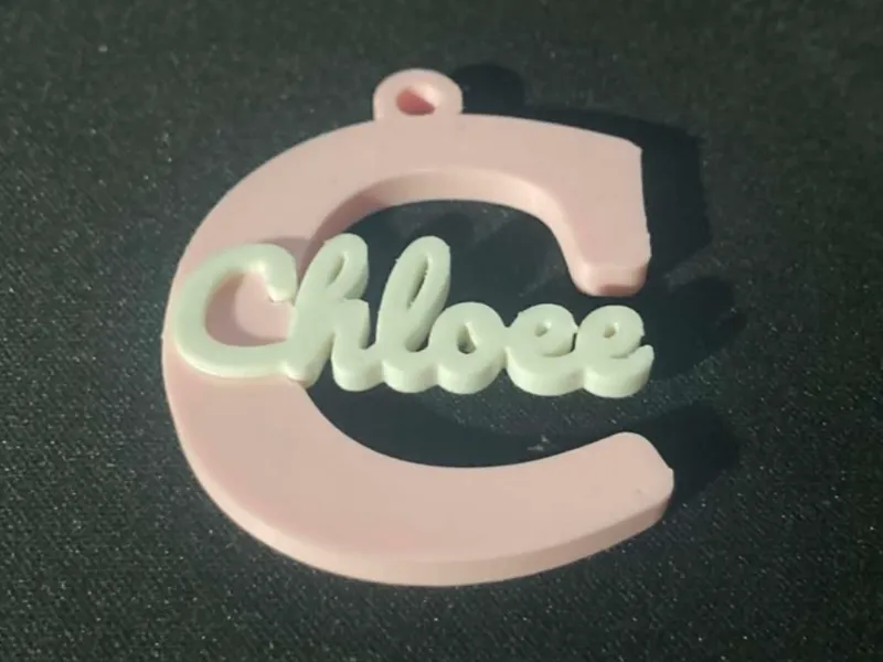 Initial Name Keychain