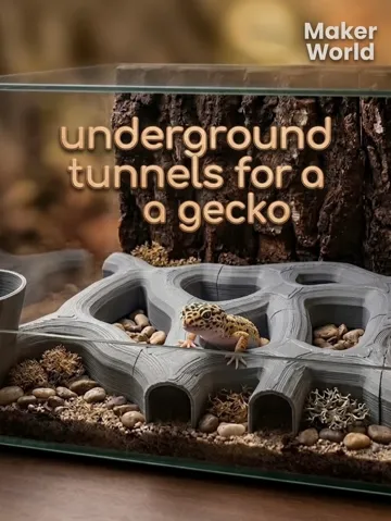 Letrero o emblema decorativo: Underground tunnels for a gecko — vista de referencia 2