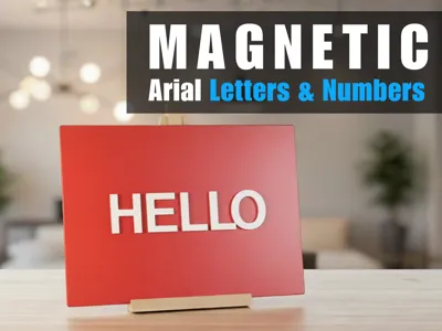 Magnetic Alphabet Letters & Numbers - Arial