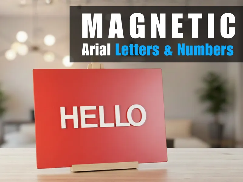 Magnetic Alphabet Letters & Numbers - Arial