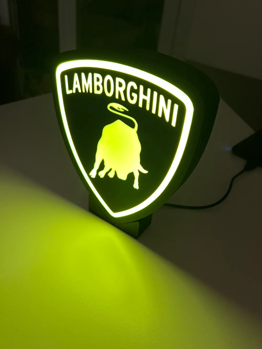 Lamborghini Light Box LED Lamp - Free 3D Print Model - MakerWorld