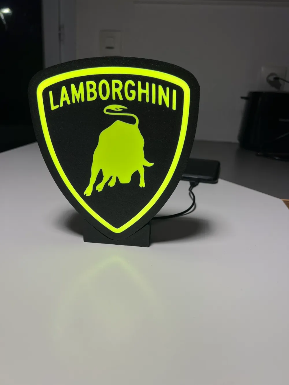 Lamborghini Light Box LED Lamp - Free 3D Print Model - MakerWorld