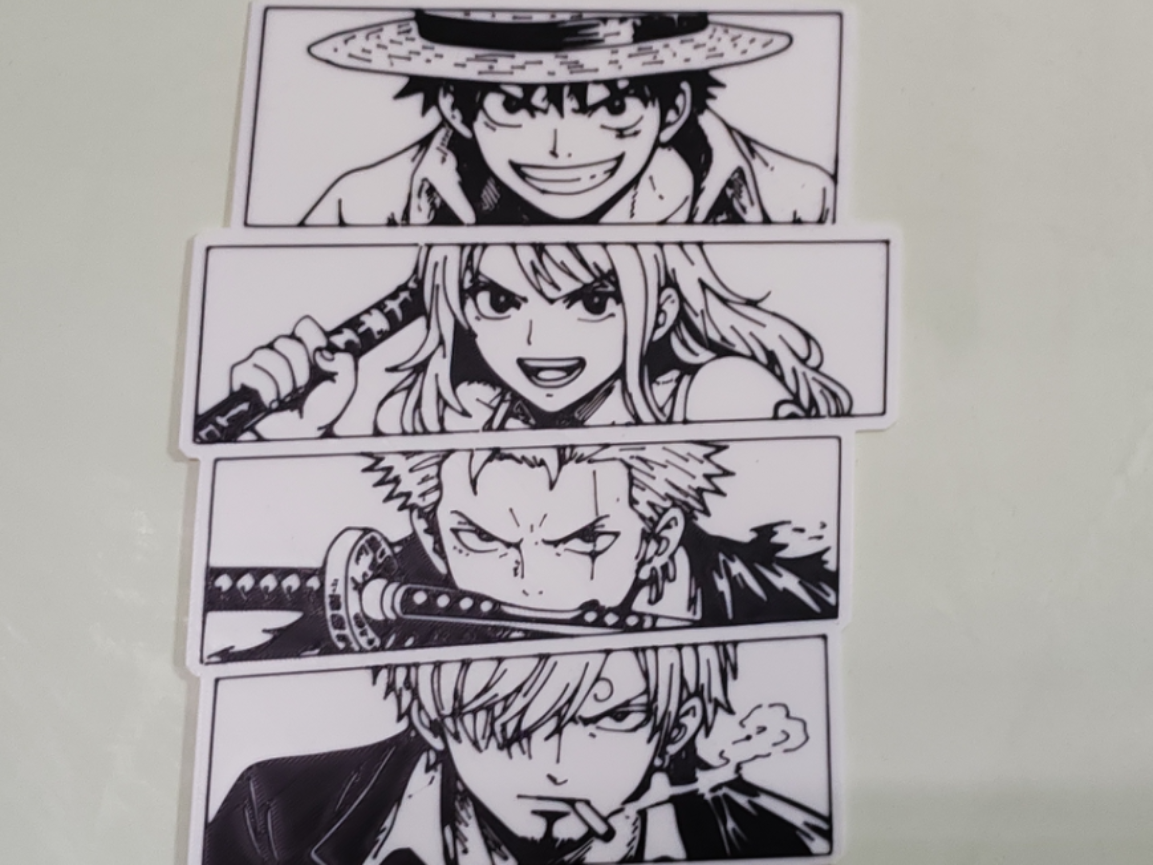One Piece Luffy Nami Zoro Sanji 2d wallart
