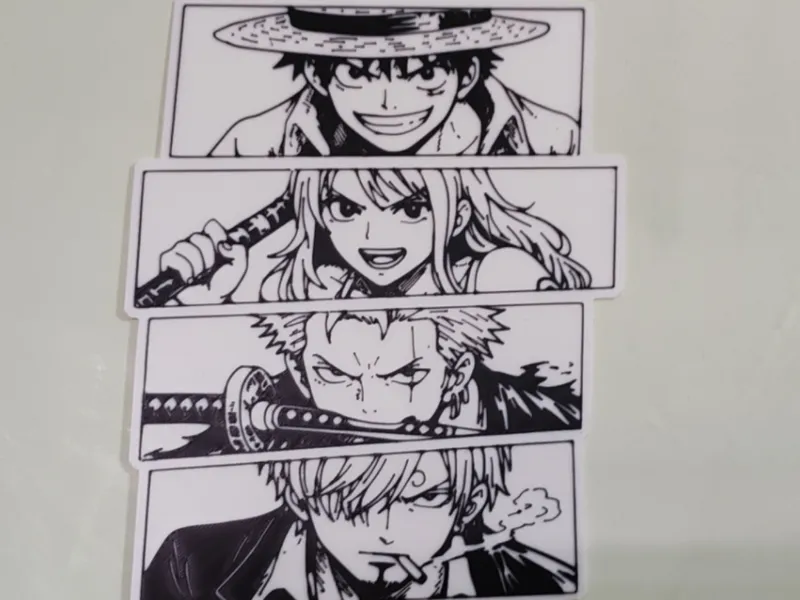 One Piece Luffy Nami Zoro Sanji 2d wallart