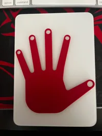 Main rouge — symbole de protestation pacifique — photo 2