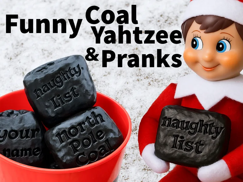 Sarcastic North Pole Coal YAHTZEE/ prank