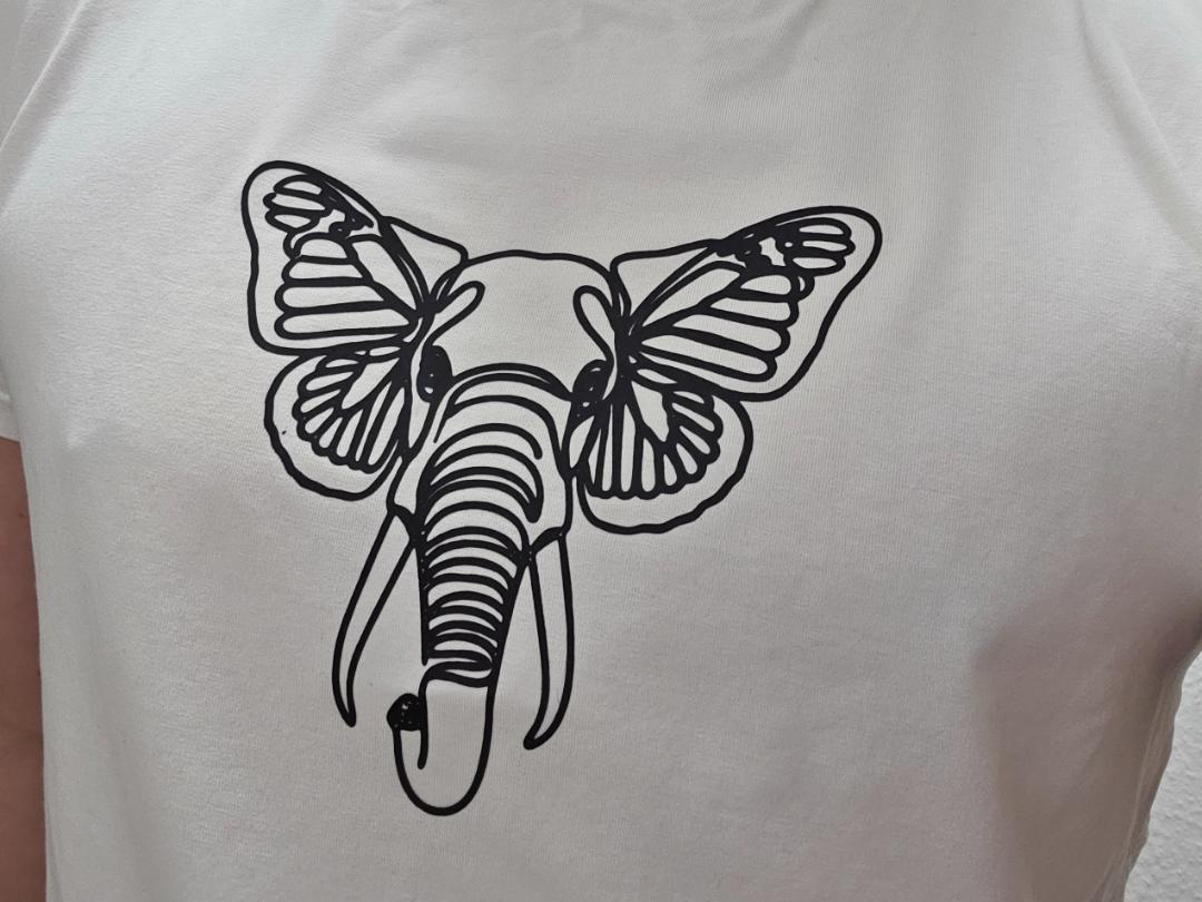 Elefant Schmetterling One Line Art