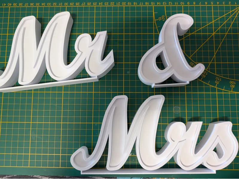 Mr & Mrs for wedding