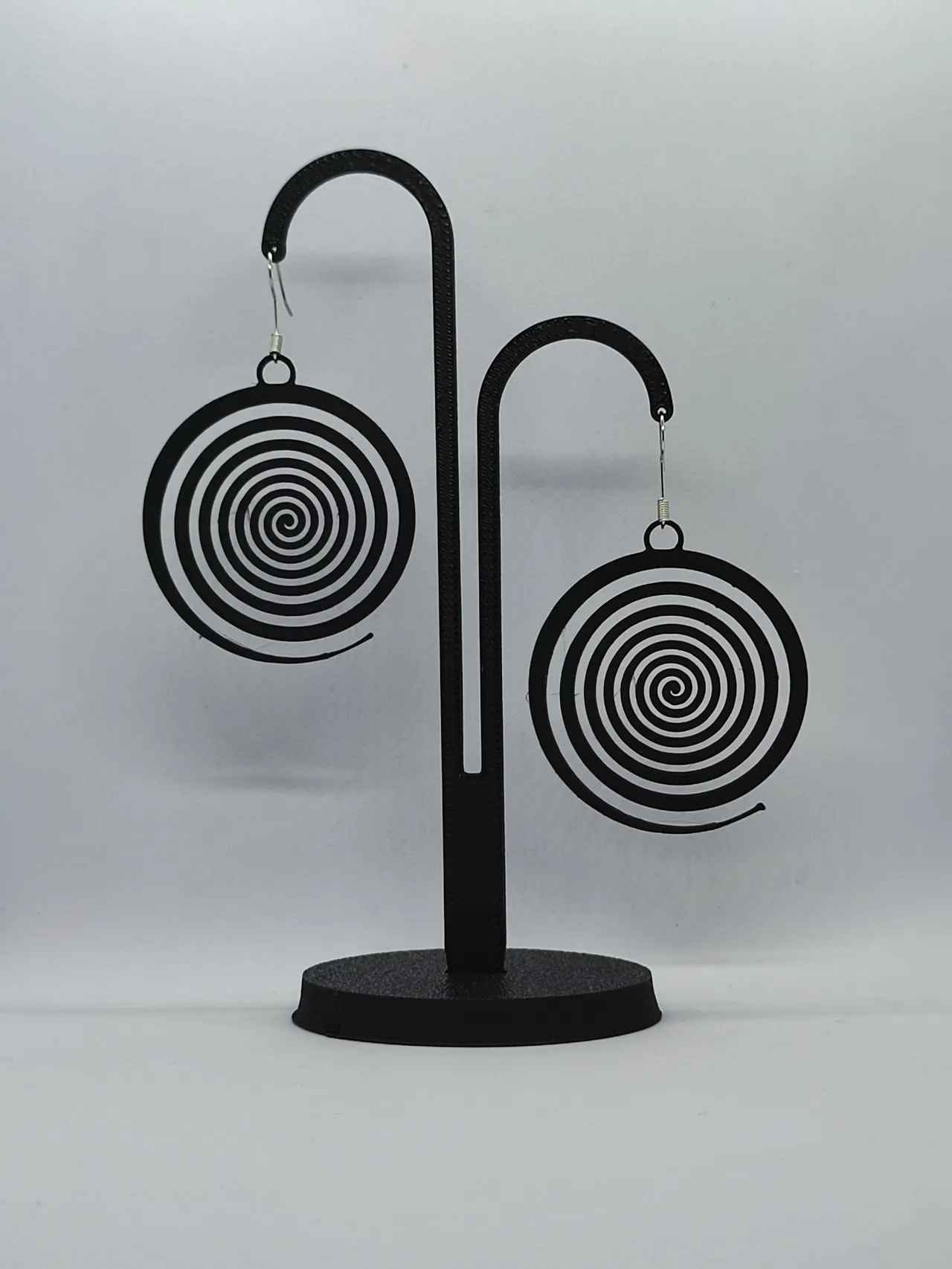 Pendientes Espiral Negra view 2