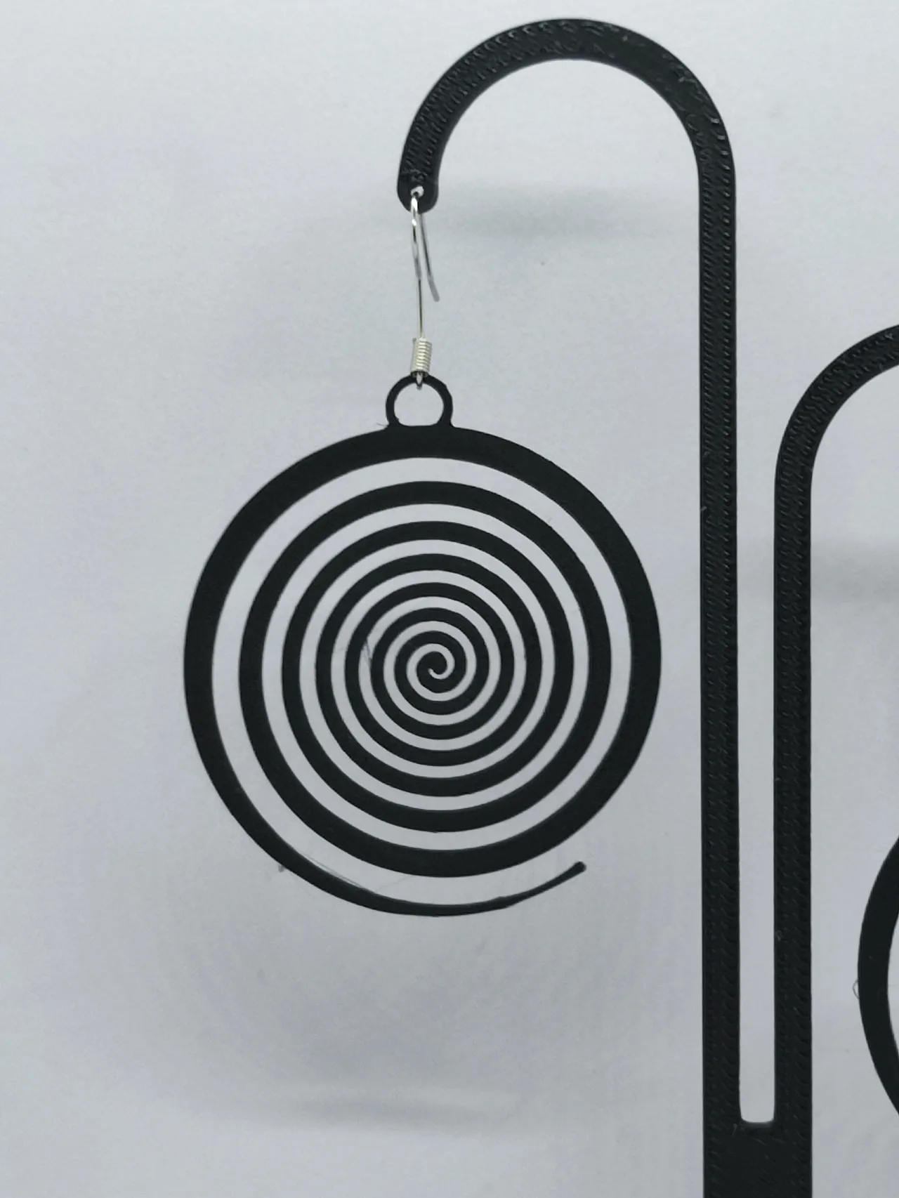 Pendientes Espiral Negra view 4