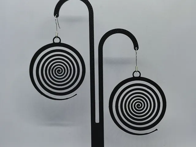Pendientes Espiral Negra