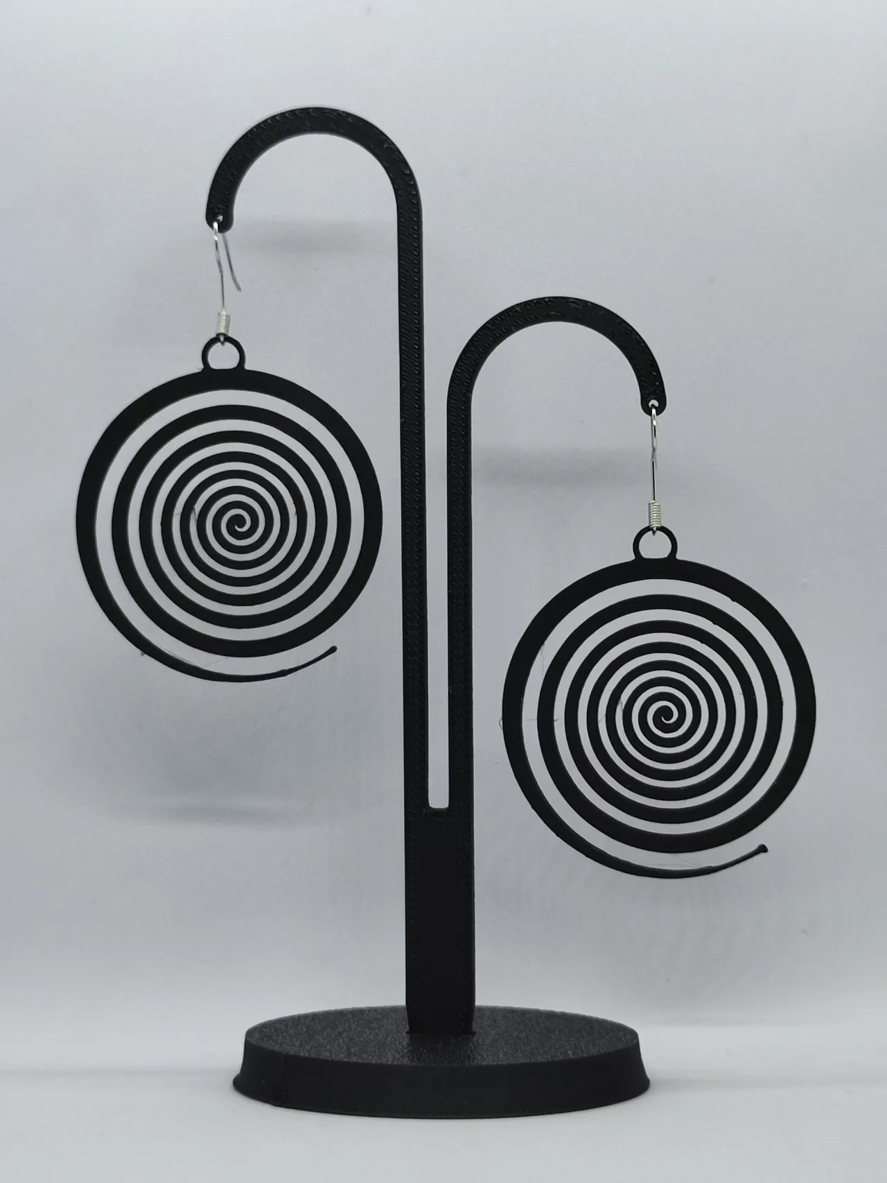 Pendientes Espiral Negra view 3