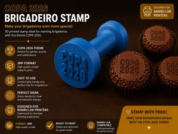 Tampon à brigadeiros thème Coupe du monde