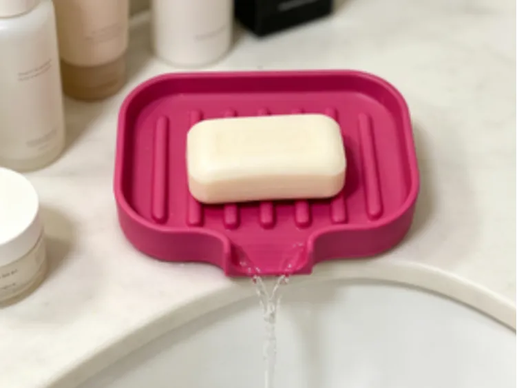 Integrated drip water soap box