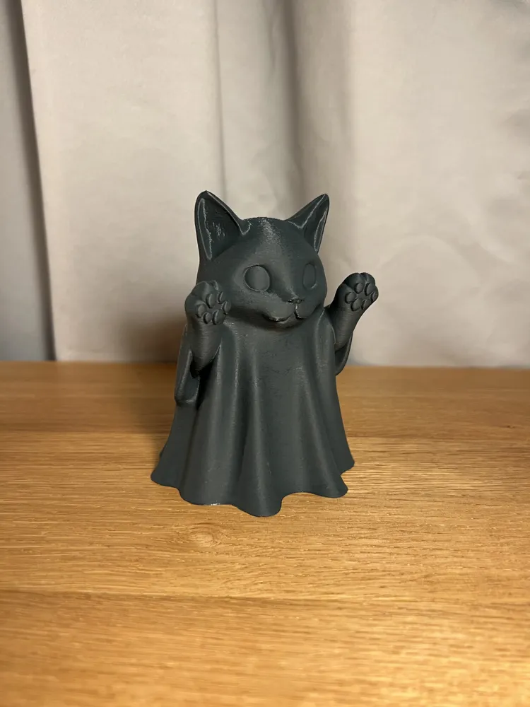 Ghost Cat Night Light - Free 3D Print Model - MakerWorld