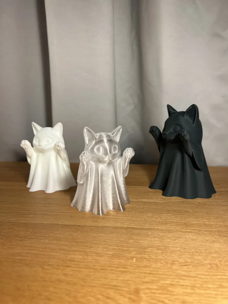 Ghost Cat Night Light - Free 3D Print Model - MakerWorld