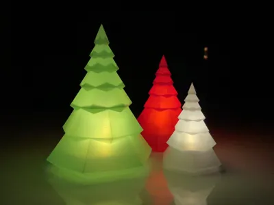 Geometric Christmas Tree Lamp