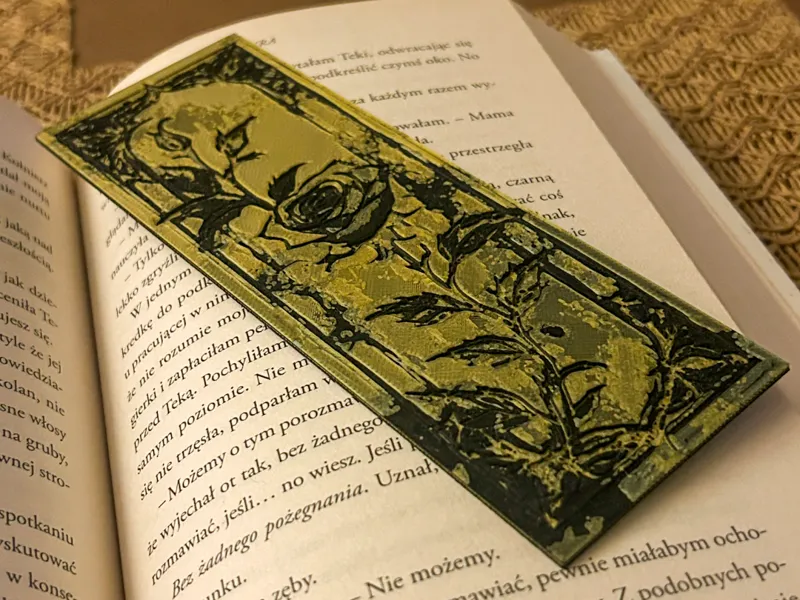 Golden Rose Bookmark