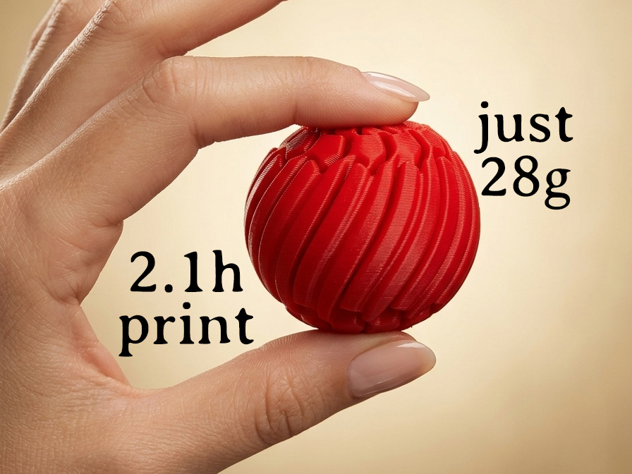Ultra-Light Twisty Fidget - V3 Fast Print-in-Place