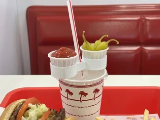 In-N-Out Straw Sauce Dipper / Condiment Cup Holder