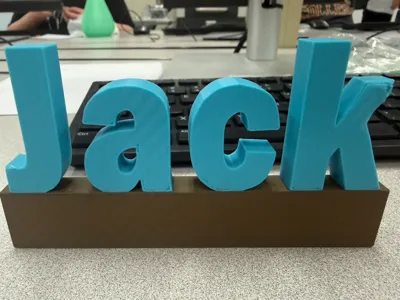 Jack Name Plate