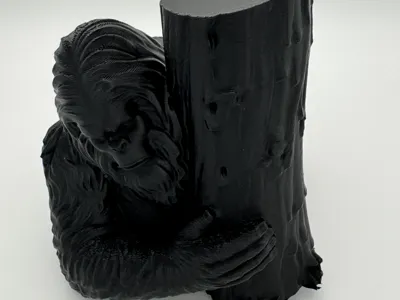 Big Foot / Sasquatch Behind Stump
