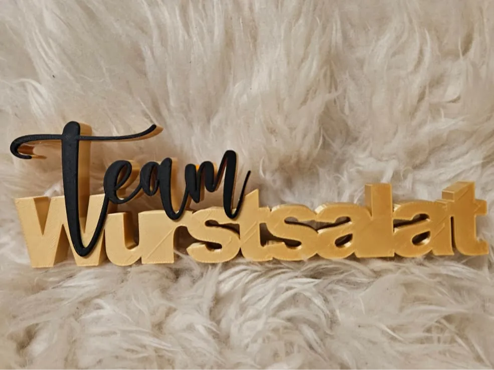Sausage Salad Lettering - Free 3D Print Model - MakerWorld
