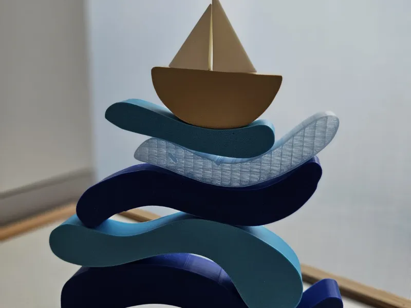 Ocean Waves & Sailboat Balancing Puzzle
