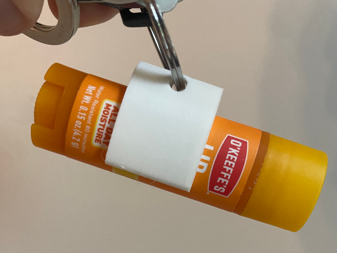 O'Keefe Lip Balm Holder Keychain 3D model