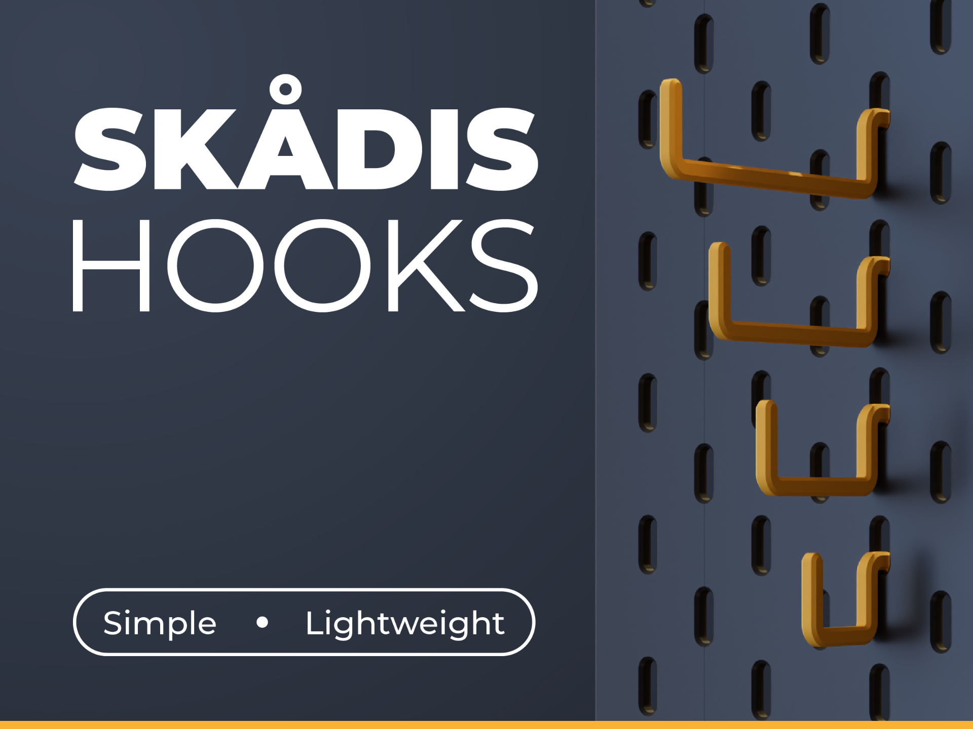 IKEA Skadis Basics - Straight Hooks Set 3D model