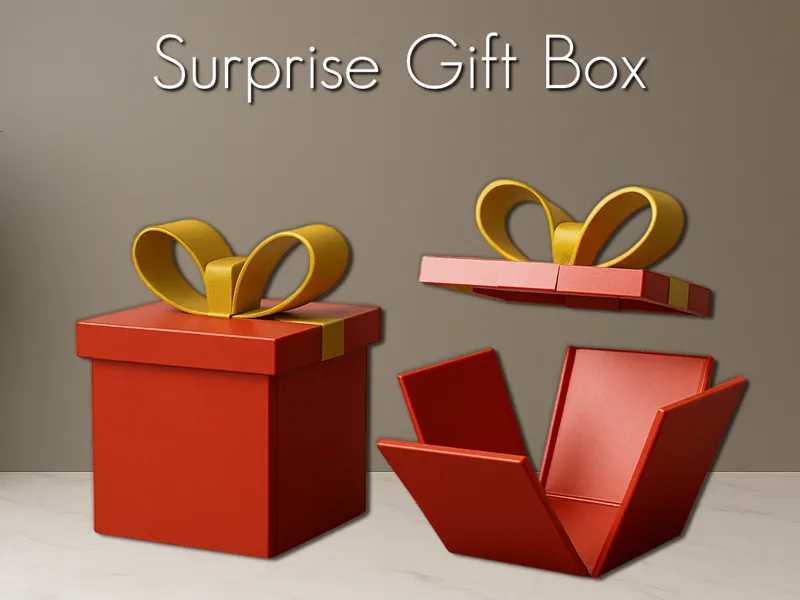 Surprise Gift Box - Print in place no AMS required