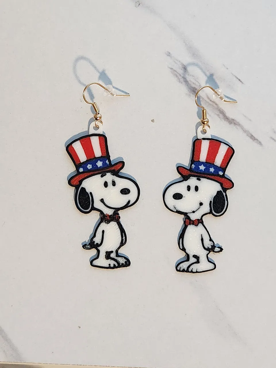 Patriotic Snoopy Earrings view 3