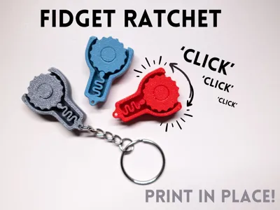 Fidget Keychain Toy - Print In Place!