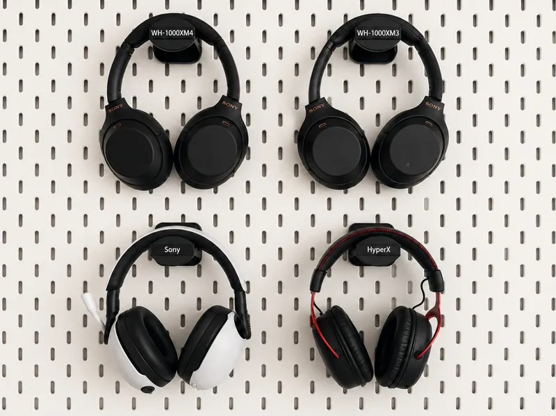 SKÅDIS Headphone Holder – Swappable Nameplates