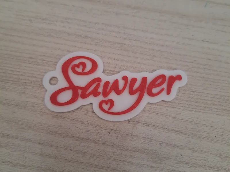 Keychain Letter S - Love stile - Name Tag